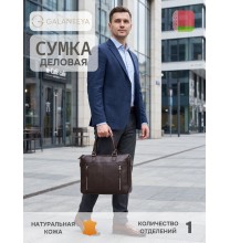 14416 25с2580к45 КОРИЧНЕВЫЙ сумка деловая (тоут), нат.кожа