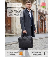 46321 25с1856к45 ЧЕРНЫЙ сумка деловая (тоут), нат.кожа