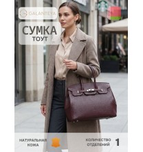 5125 25с1453к45 БОРДО сумка женская (тоут), нат.кожа